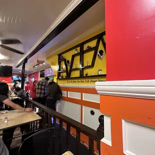 the interior of a mexican restaurant