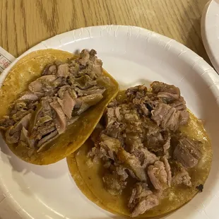 Taco de buche and suadero