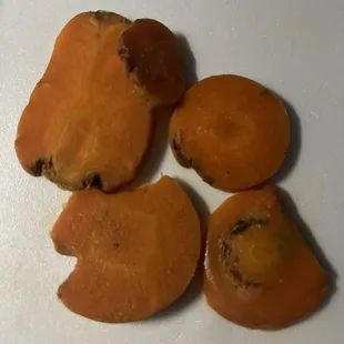 Poorly processed carrots....