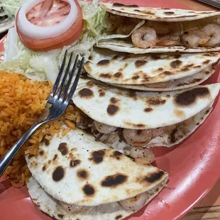 a plate of mexican food