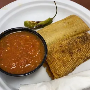 Tamales pork and chicken