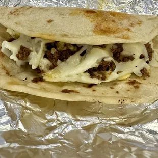 Chorizo, egg, and cheese