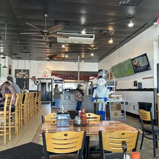 Inside of restaurant. There is also a patio in the summer