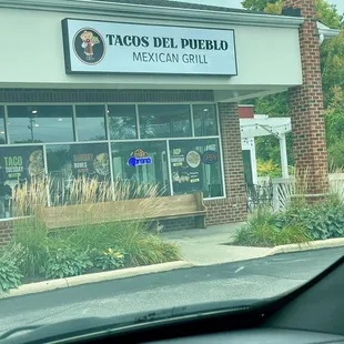 the front of the restaurant