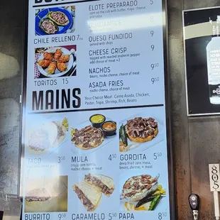 Menu part 1