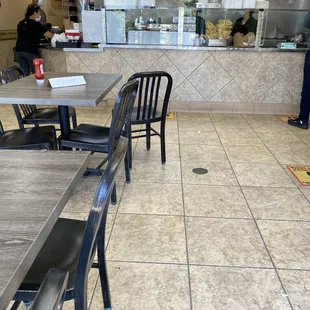a restaurant with tables and chairs