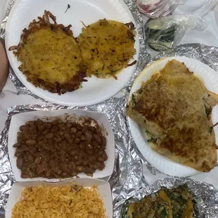 Our entire meal set up. Next photos will have the names of each items.