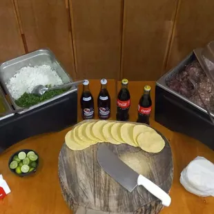 a variety of ingredients on a table