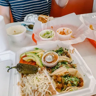 a woman eating a meal