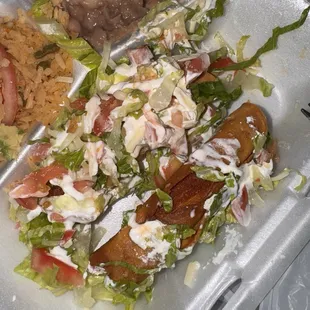 Overcooked Chicken Flautas...