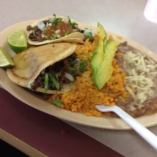 Lunch special. Beef gordita and taco. 5.99