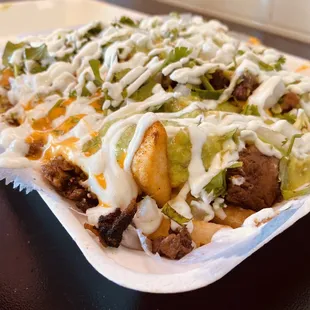 a tray of tacos on a table