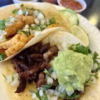 Chicharron Taco red(spicy) or Green(mild)