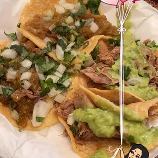 Chicharron Taco red(spicy) or Green(mild)