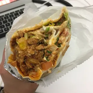 Al pastor burrito and my macbook lol