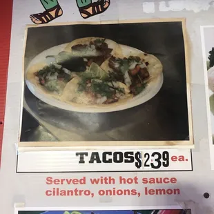 a menu for a mexican restaurant