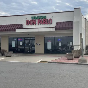 the front of the restaurant