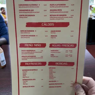 Menu side 2