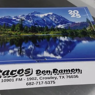 Complimentary calendar
