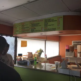 a man ordering food