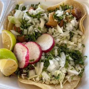 Tacos two bucks each worth it