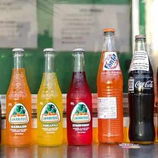 a variety of sodas