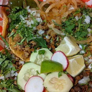 Campechana mini tacos