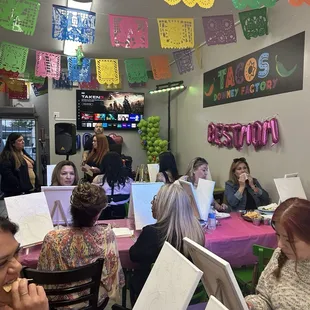 They had a paint night for Mother's Day! So much fun