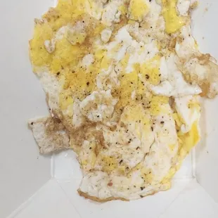 The egg I had to ask for that I paid for. It took 20 min before I received it