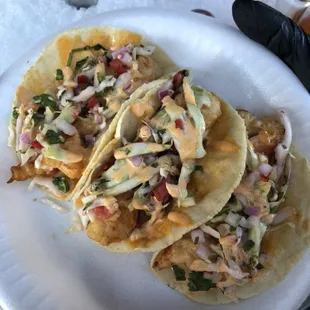 New to our menu: Shrimp Tacos with handmade tortillas! Every Friday-Sunday only