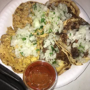 a plate of mexican food