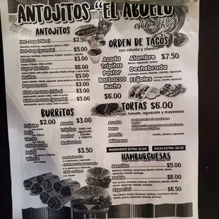 Menu (sorry that it&apos;s sideways)