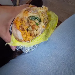 Chicken burrito