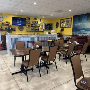 Seating and bar area