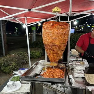 Al Pastor cooking