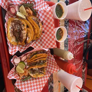 Quesabirria tacos and horchata