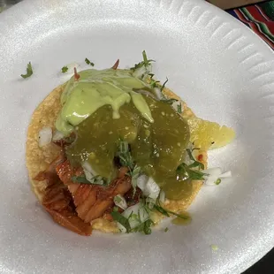 a plate of food on a table