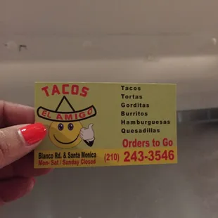 This is their new business card