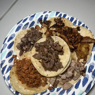 Tacos ($3 each) one of each meat