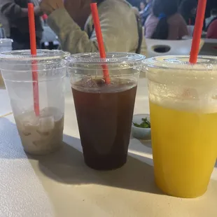 Horchata, tepache, pineapple agua fresca