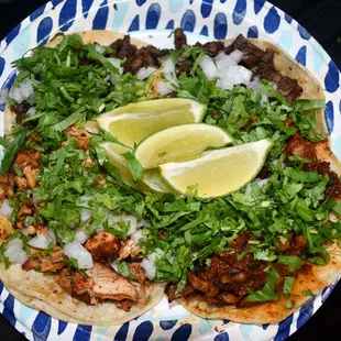 Pollo, Al Pastor, Asada tacos