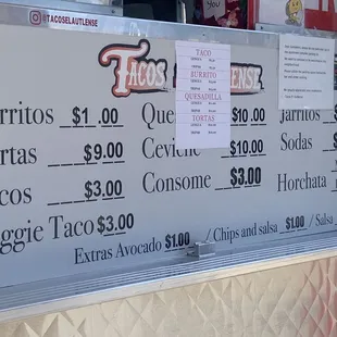Menu as of 4/2024