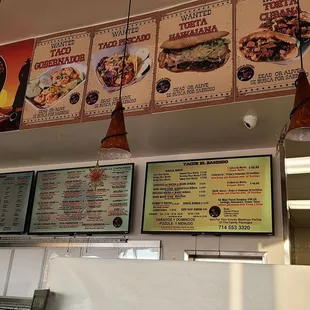 menus and prices