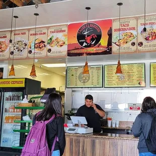 customers at the counter