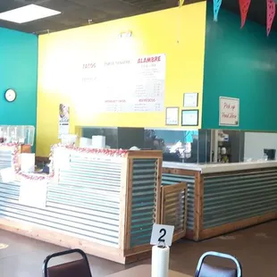 the inside of a restaurant