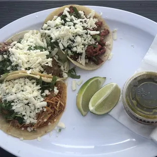two tacos on a plate