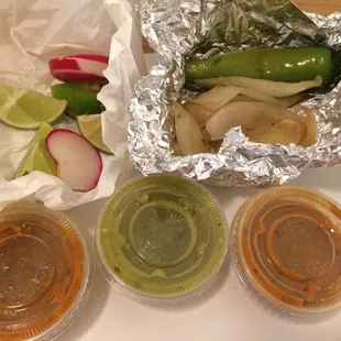 Everything that came with the tacos!