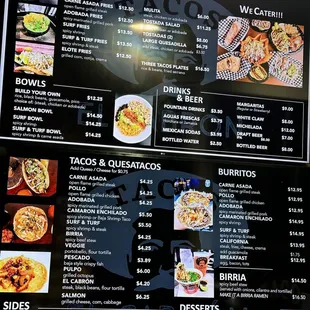 ramen and noodles, menu
