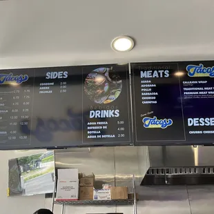Tacos el Callejon menu