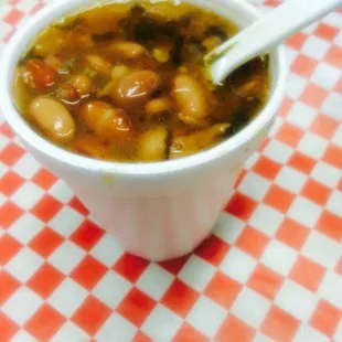 Frijoles charros con la receta de mama,deliciosos!!